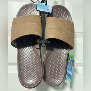 Mens Panama Jack slip on slide, Brown size XL 12-13